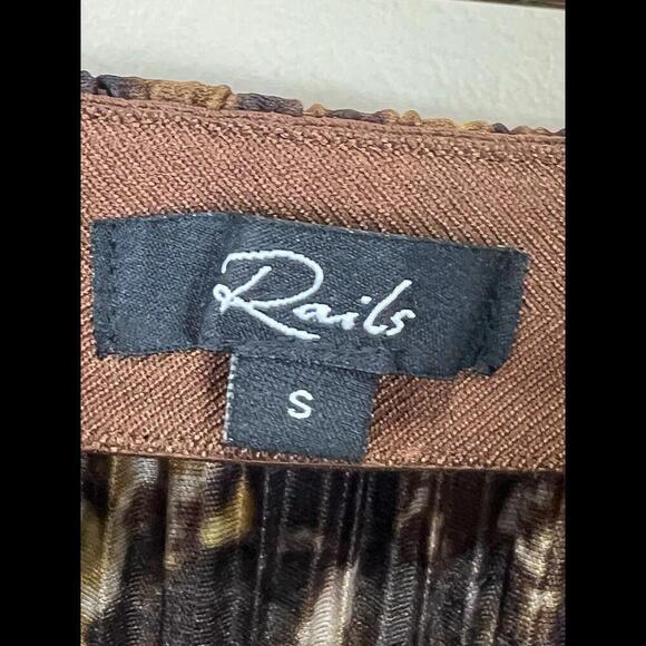 Rails stella accordion pleat midi skirt in Tortoise - size S - Picture 3 of 6